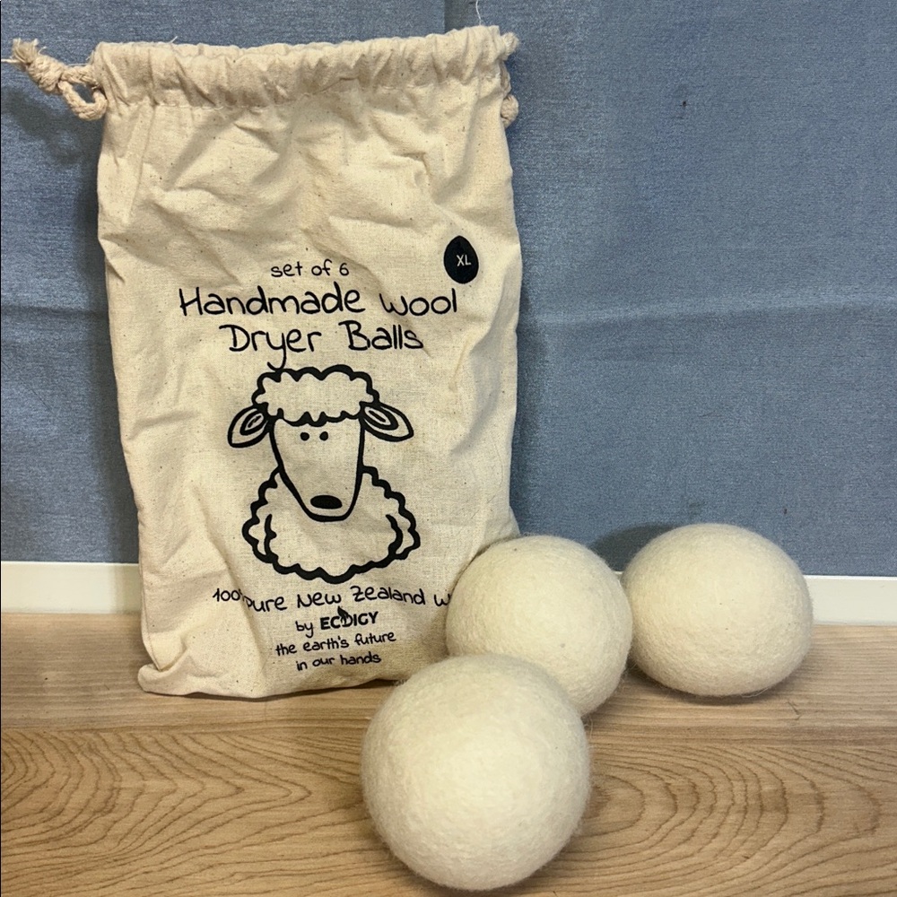 Wool Tumble Dryer Balls New Zealand Wool for Laundry Drying 100% Pure x 3 XL